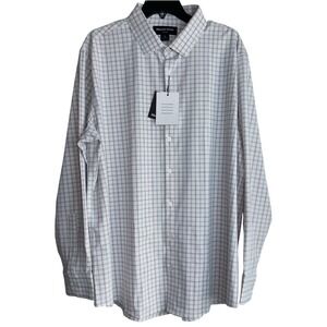 Mizzen + Main Mens 2XL Trim Leeward‎ Check Long Sleeve Dress Shirt NWT